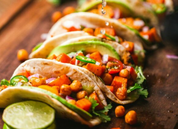 Tacos mit Gemüse.
